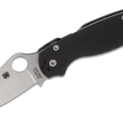 Spyderco Paramilitary 2 Folding Knife 3.42″ S30V Satin Plain Blade, Black G10 Handles